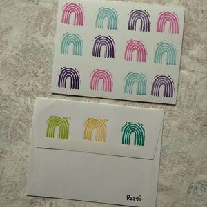 Colorful Rainbow Greeting Card and Envelope